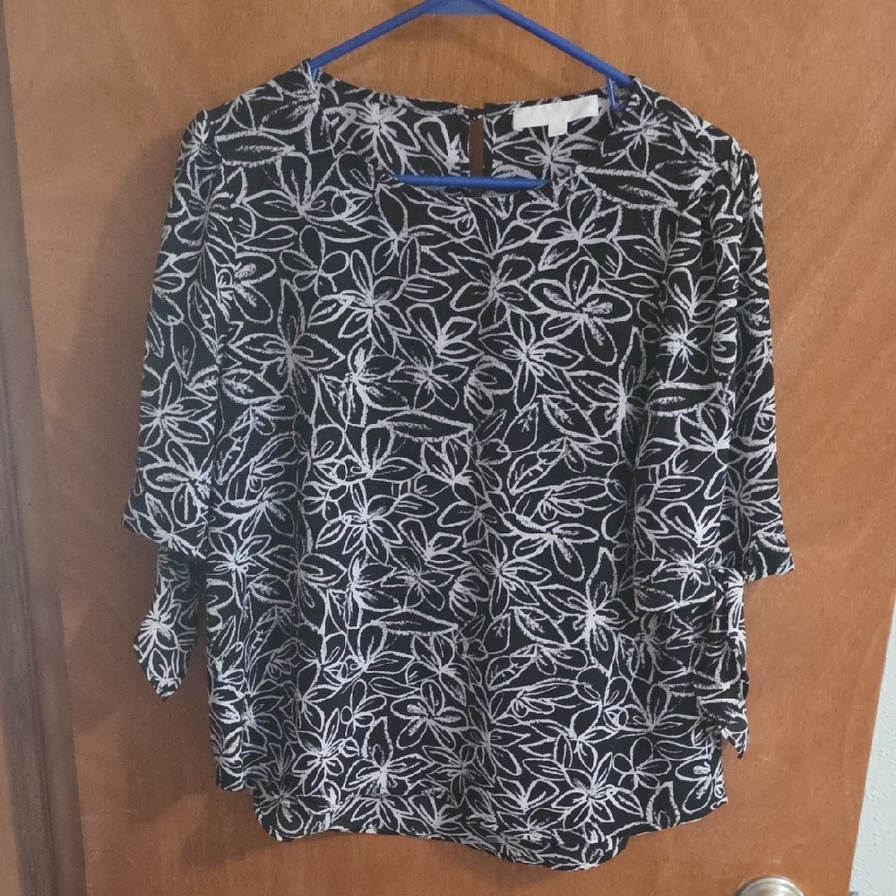 Adyson Parker Monochrome Floral Blouse